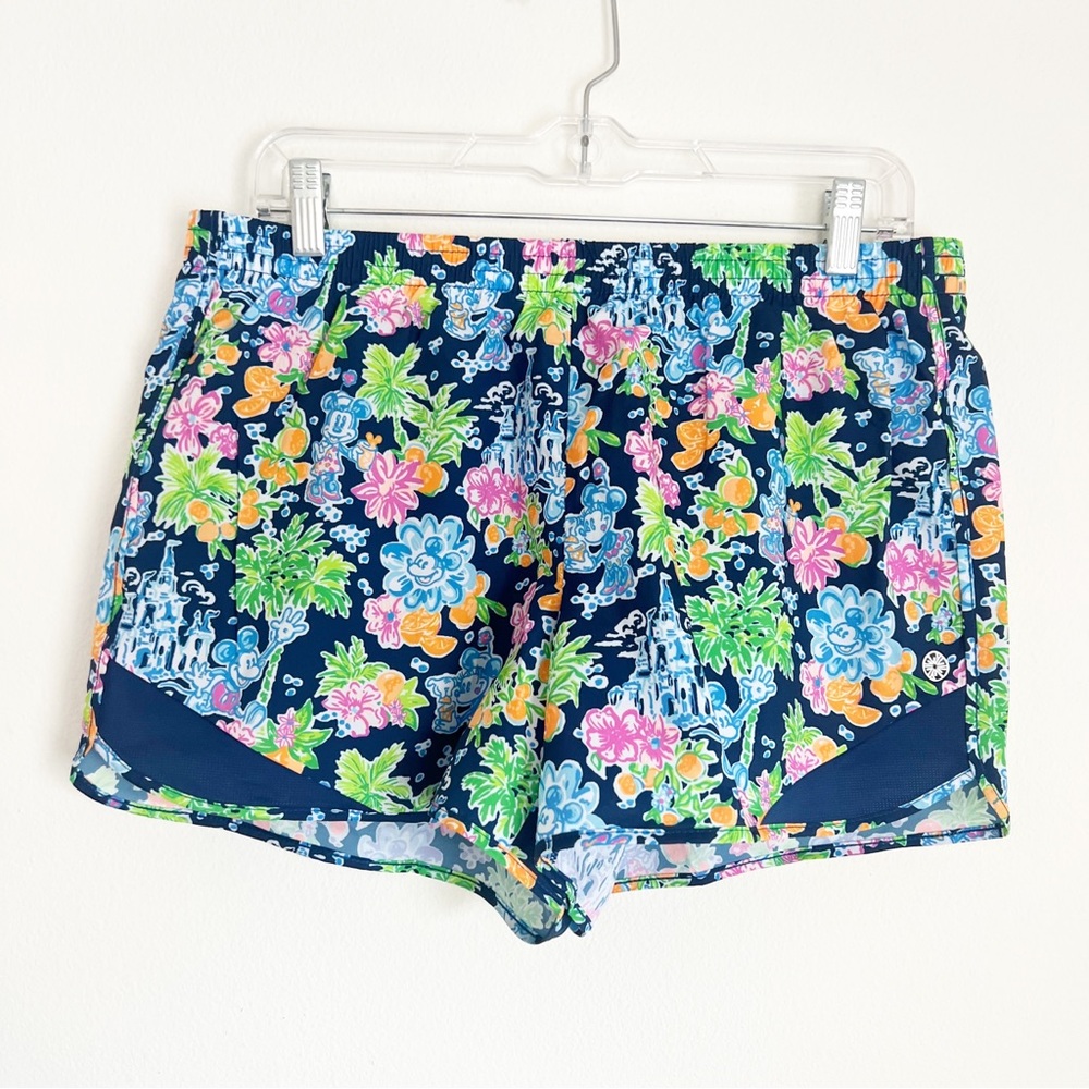 NWT Disney Parks X Lilly Pulitzer Mickey & Minnie Mouse Ocean Trail Shorts L